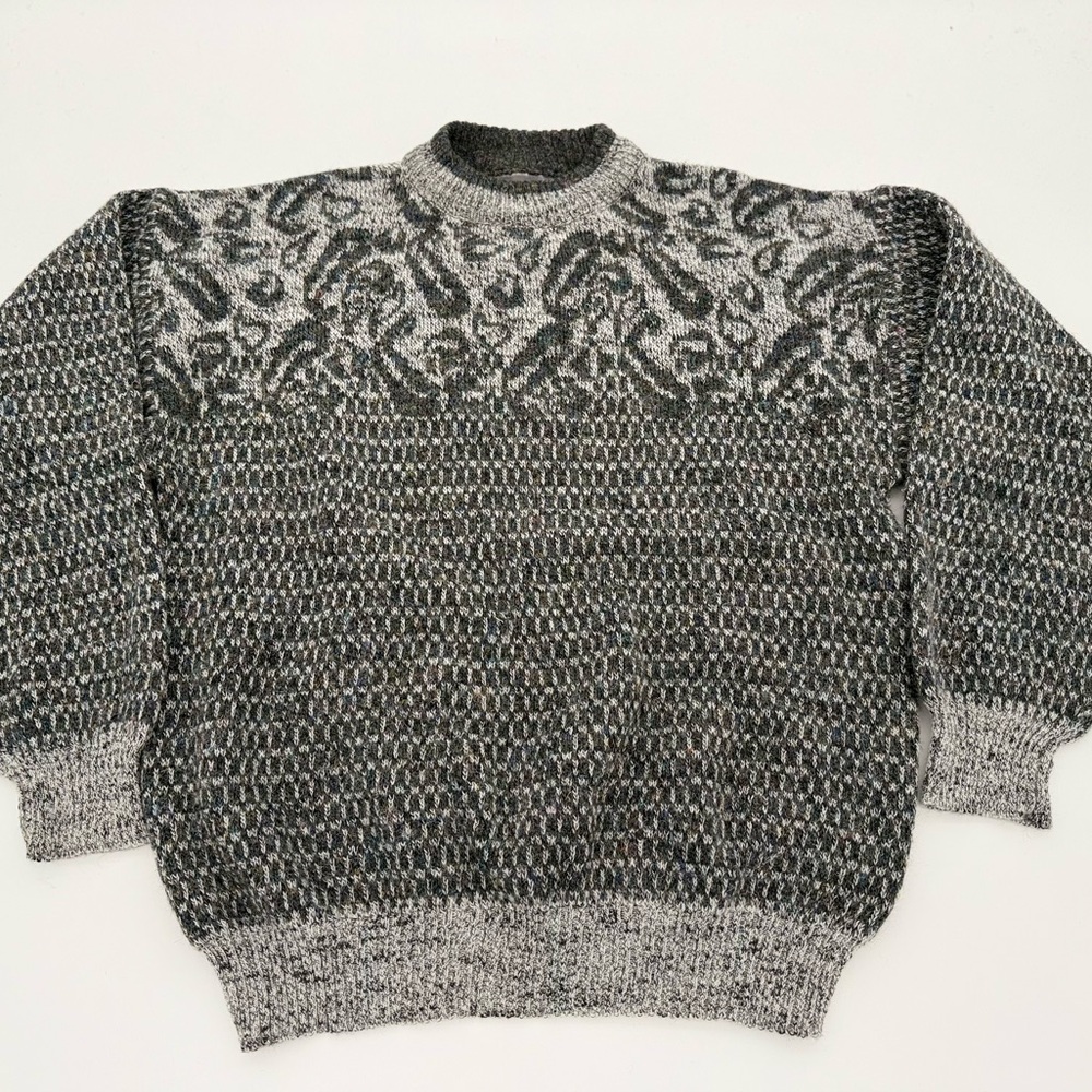 Gray Patterned Women's Sweater